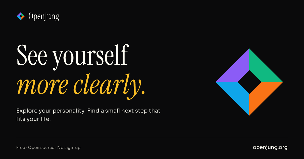 OpenJung social preview with the prism, wordmark and brand tagline